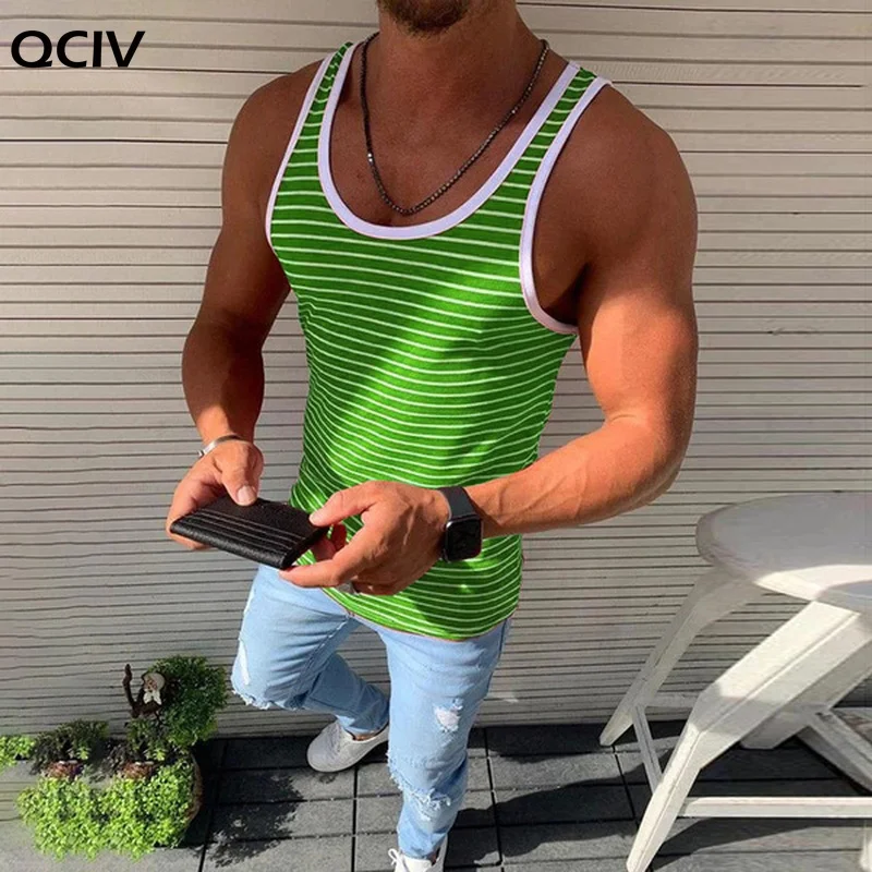 

Men Vests Summer Sleeveless Shirts Gym Clothing Men Stripped Sports Casual Fitness Tanks Slim Fit Mens Bodybuilding Tank Tops