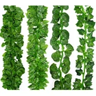 Искусственные растения, 200 см, гирлянда из листьев плюща зеленые растения, пластмассовая Лоза Листва, яркая Виноградная лоза, ротанг, Декор для дома и сада, искусственные растения, трава