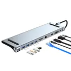 USB Type C HUB to 3,0 USB HDMI-совместимый RJ45 TF Card usb-хаб для MacBook Pro USB Splitter Multi 11 портов Тип C HUB USB-C HUB