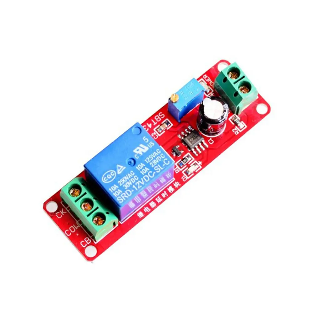 

DC 12V NE555 Monostable Delay Circuit Conduction Module Trigger Switch Timer Adjustable Time Shield Electronics