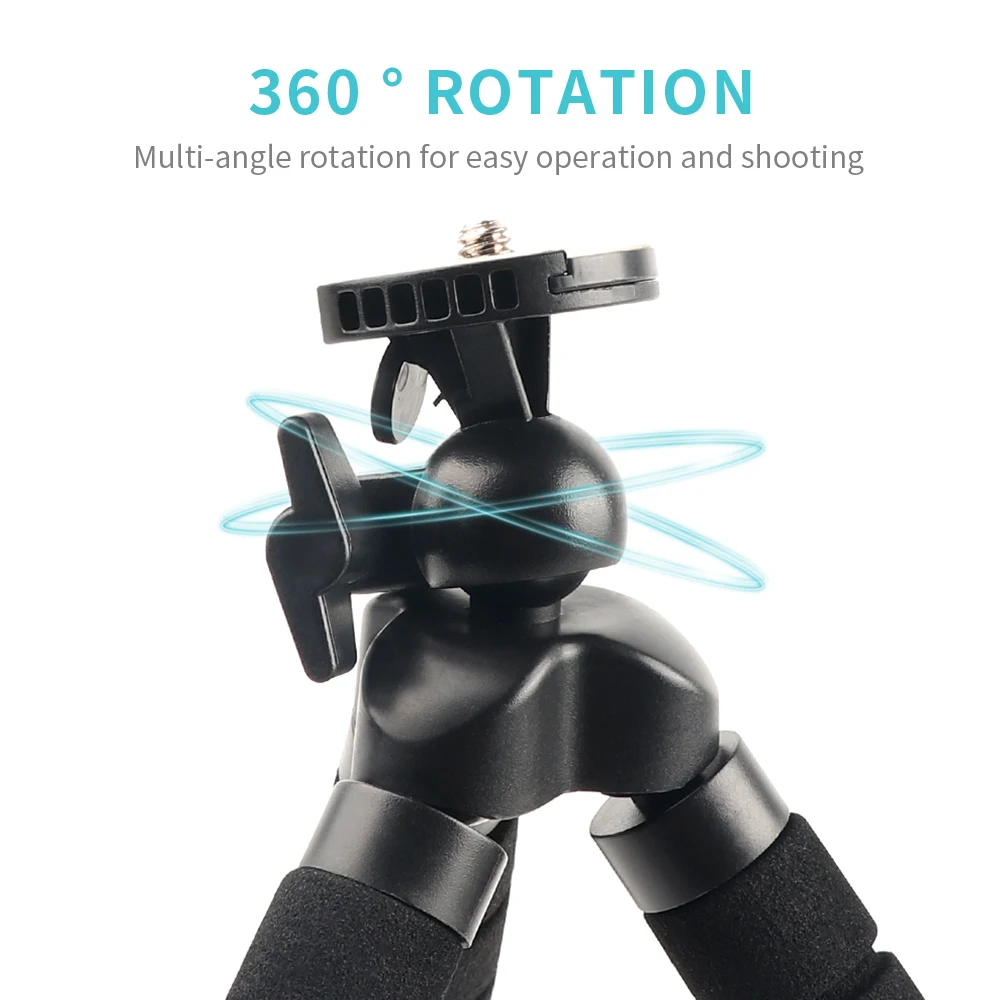 RP Mini Flexible Sponge Octopus Tripod For iPhone Xiaomi Huawei Smartphone for Gopro Camera Accessory With Phone Clip | Электроника