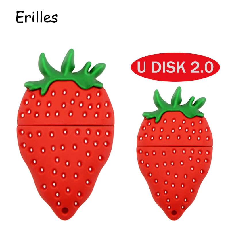 Silicone strawberry usb flash drive 2.0 disk 16GB 32GB 64GB 128GB memory stick pen 4GB 8GB thumbdrive | Компьютеры и офис
