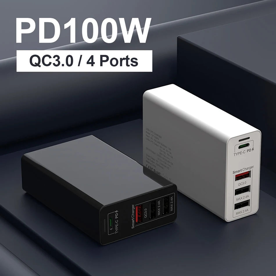 Адаптер питания URVNS 100 Вт USB C зарядное устройство PD Type-C для ноутбука Acer Asus Dell HP Lenovo