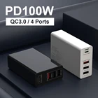 Адаптер питания URVNS 100 Вт USB C, зарядное устройство PD Type-C для ноутбука Acer, Asus, Dell, HP, Lenovo, Samsung, Toshiba, 3,3 В до 20 в, ЕС, Австралии, США, Великобритании, KS