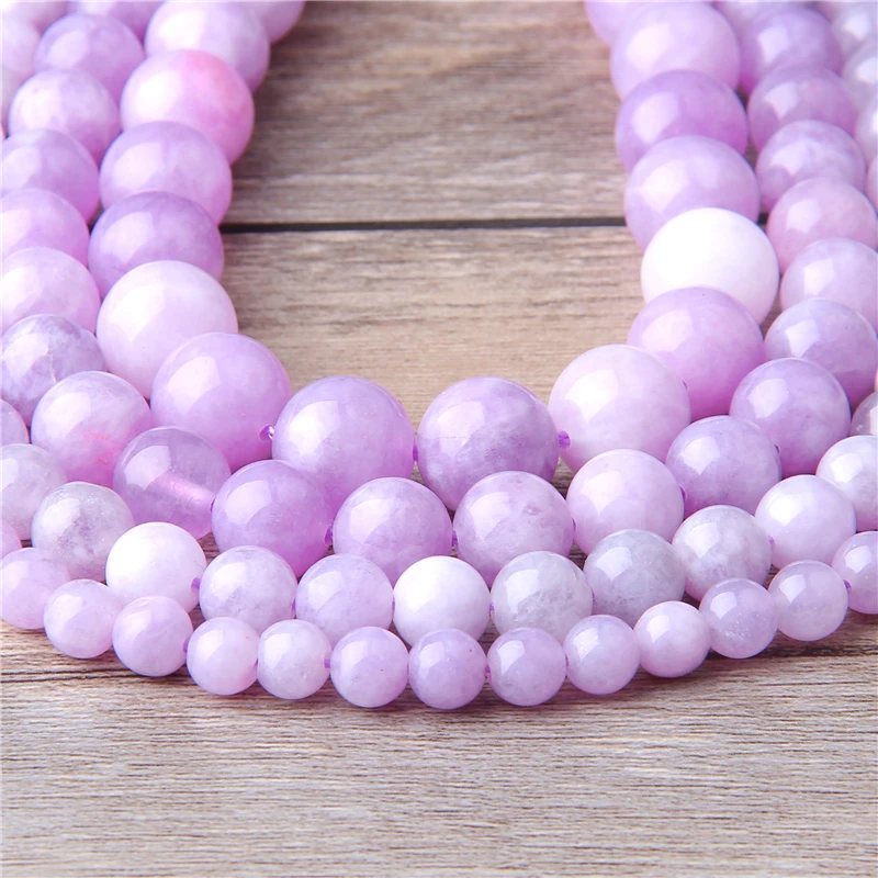 Бусины из драгоценного камня Гладкие бусины искусственного кунцит диаметром 6 мм