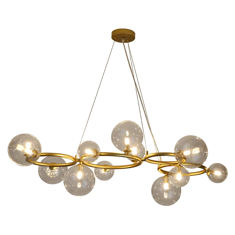 Стеклянные шаровые подвесные светильники в скандинавском стиле дизайнерские