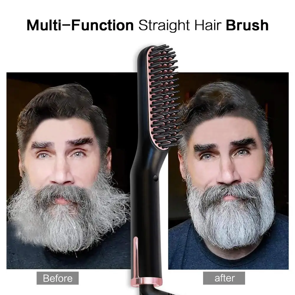 

Hair Straight Electric Hair Straightener Steam Hot Comb Beard Straightener Styler Brush Hair Styling tools For Women