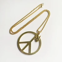 new peace and love symbol pendant choker necklace hip hop punk style party gift for women men handmade jewelry