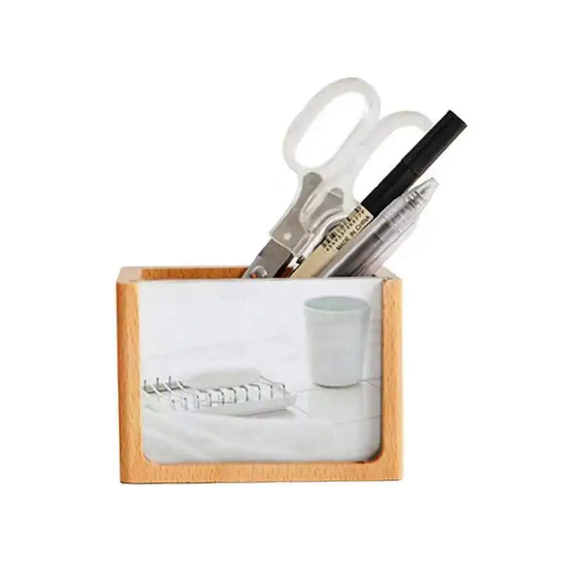 Многофункциональный деревянный акриловый держатель для карандашей и ручек с