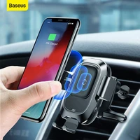 baseus car phone holder sensor for iphone for samsung automatic sucker car wireless charger air vent mount phone holder stand