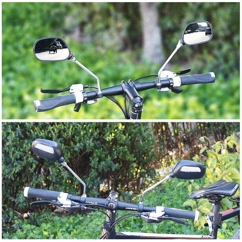 

A Pair Bicycle Rear View Mirrors Wide Range Back Sight Reflector Angle Adjustable Glass Mirrors Bike Mirror Bicycle Accessories