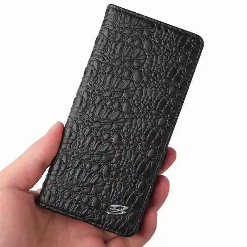 

Crocodile Texture Genuine Leather Case for Samsung Galaxy S21 Case S21 Plus Shockproof Stand Flip Cover for Samsung S20 Ultra
