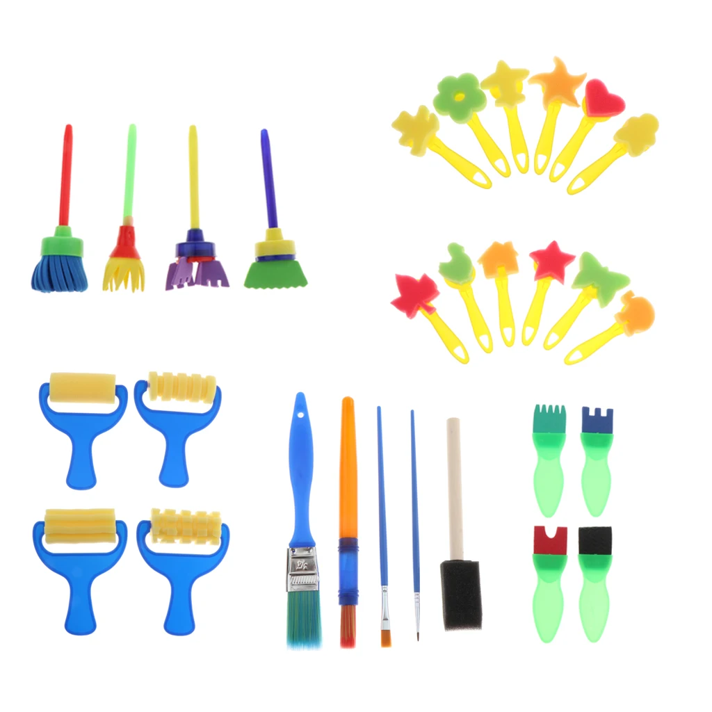 

Kids Art Drawing Brushes Sponge Painting Brush Tool Set For Children Toys