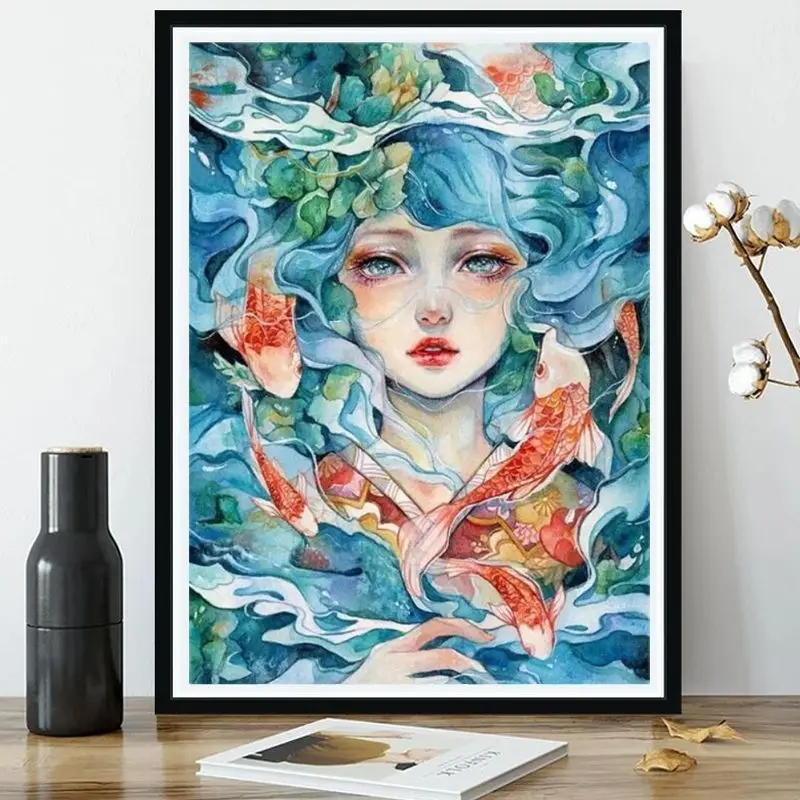 Набор для вышивки крестиком 11CT сделай сам морская красота точная печать рыбок