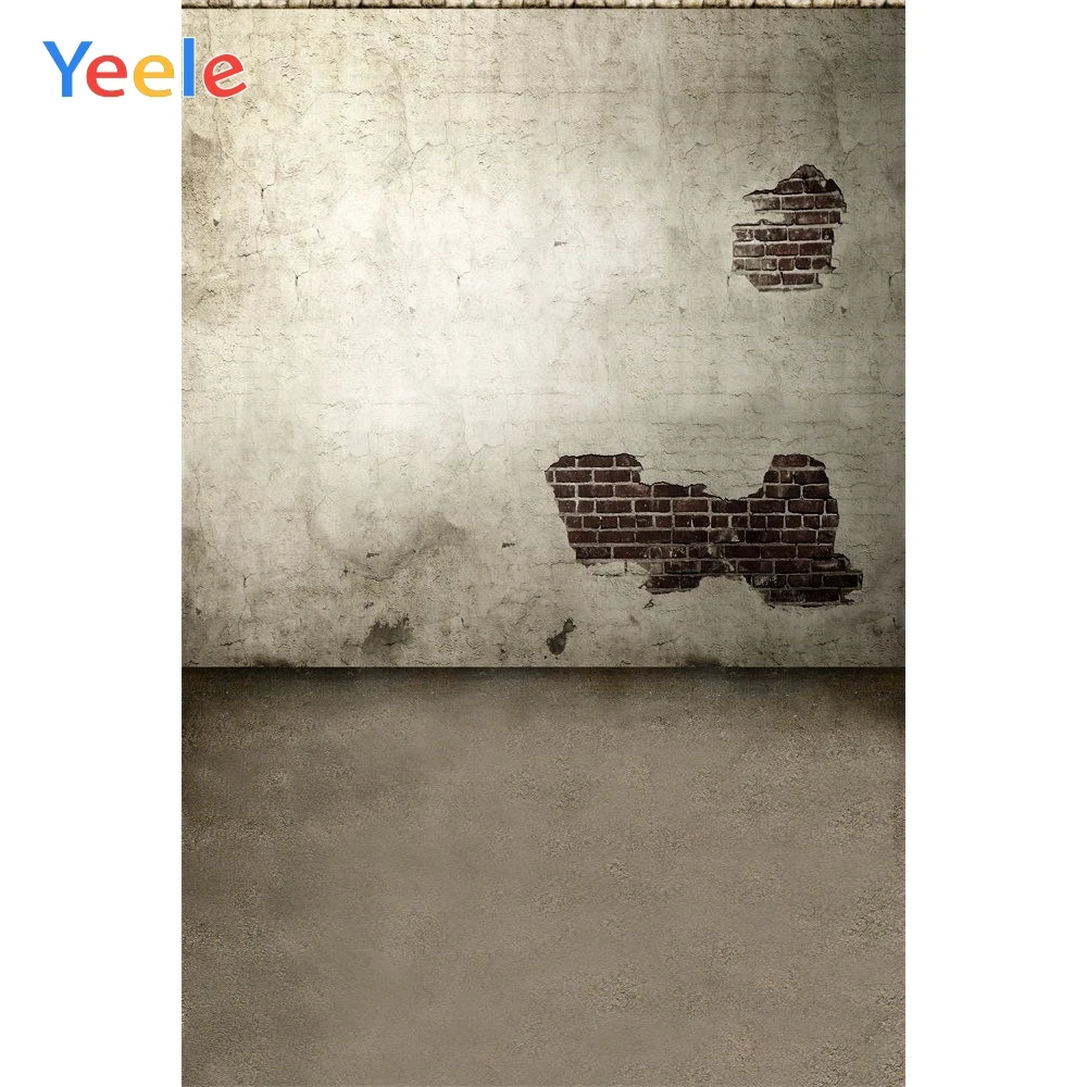 Винтажная Ретро кирпичная стена и пол Интерьер белый фон детский портрет винил