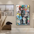 Картина на холсте, граффити, художественные принты, Чарли Чаплин, холст, плакат, печать для гостиной, спальни, украшение для дома