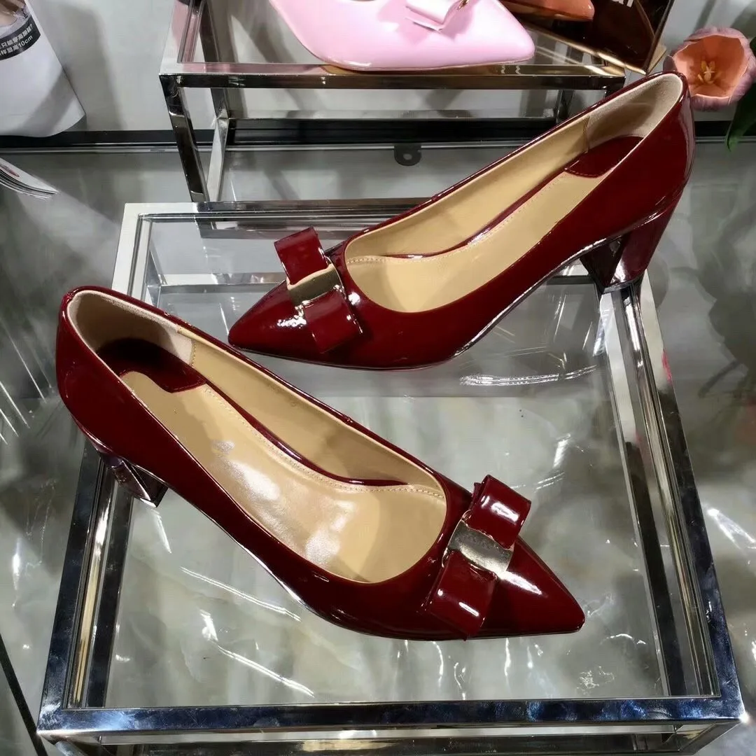 

2021 Sale Four season Spring Autumn Women's Pumps Square toe Women Shoes High Heels concise and Elegant shoes