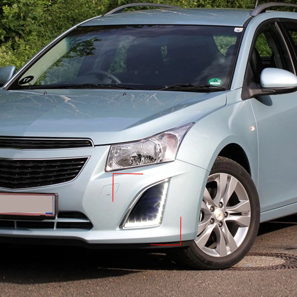 Автомобильные мигающие drl 2 шт. для Chevrolet Chevy Cruze 2013 2014 2015 DRL с отверстием