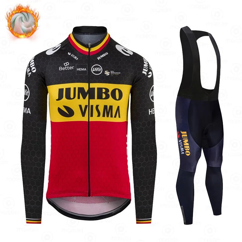 Зимняя флисовая велосипедная одежда комплект велосипедных брюк для горных