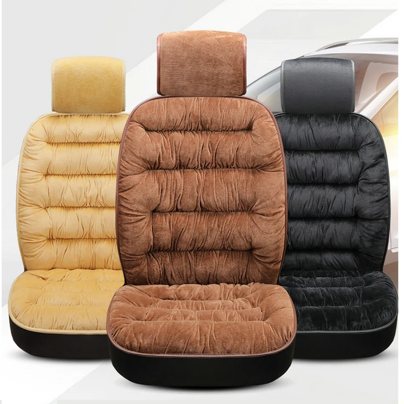 

Winter Thicken Car Seat Covers Universal Fit Soft Non Slide Cushion Quality Luxury Car Interior for Vehicle Auto Seat Protector