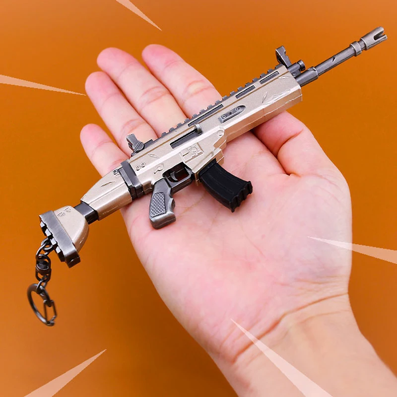 Шрам мини игрушечный пистолет винтовка модель оружия из сплава брелок реквизит