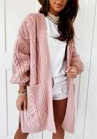 soft sheep wool sweater female 2021 autumnwinter long coat spring warm twist knitted cardigan