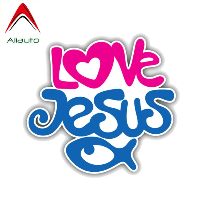 Цветная мотоциклетная наклейка Aliauto для автомобиля милые слова любовь Иисус ПВХ