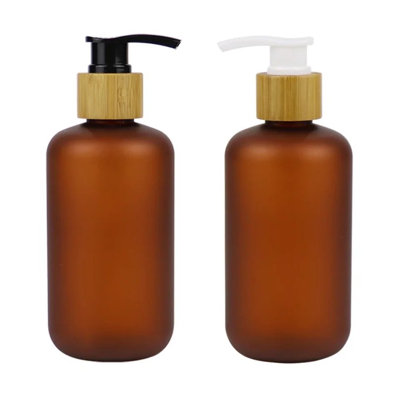 Wholesale 16 OZ  500ml Round Amber Forsted Plastic Hair Cond