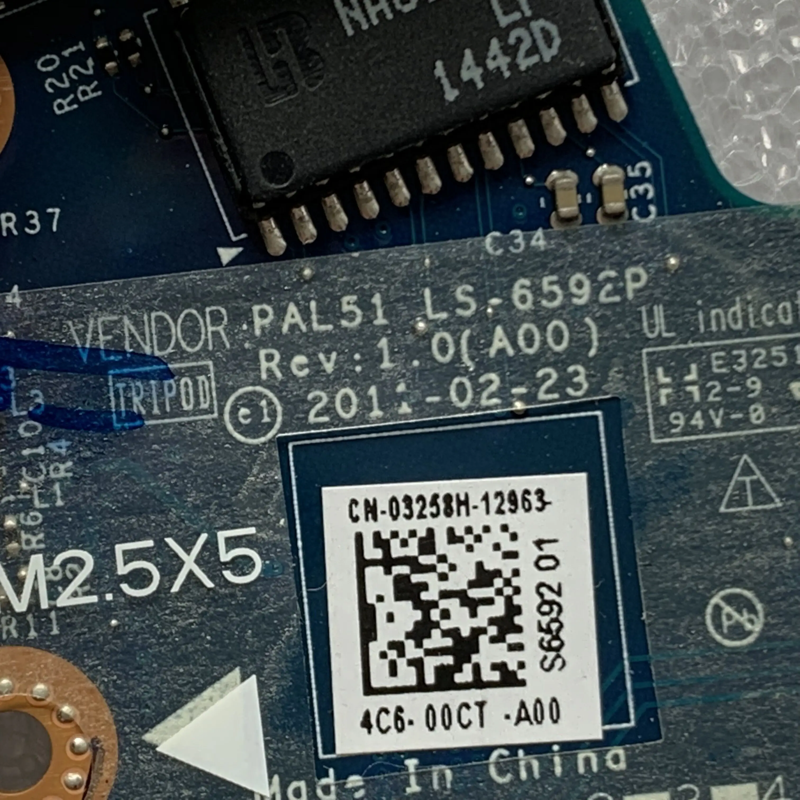 Абсолютно Новый CN 03258H 3258H для Dell Latitude E6420 VGA / USB RJ 45 IO монтажная плата PAL51 LS 6592P w/ Discr