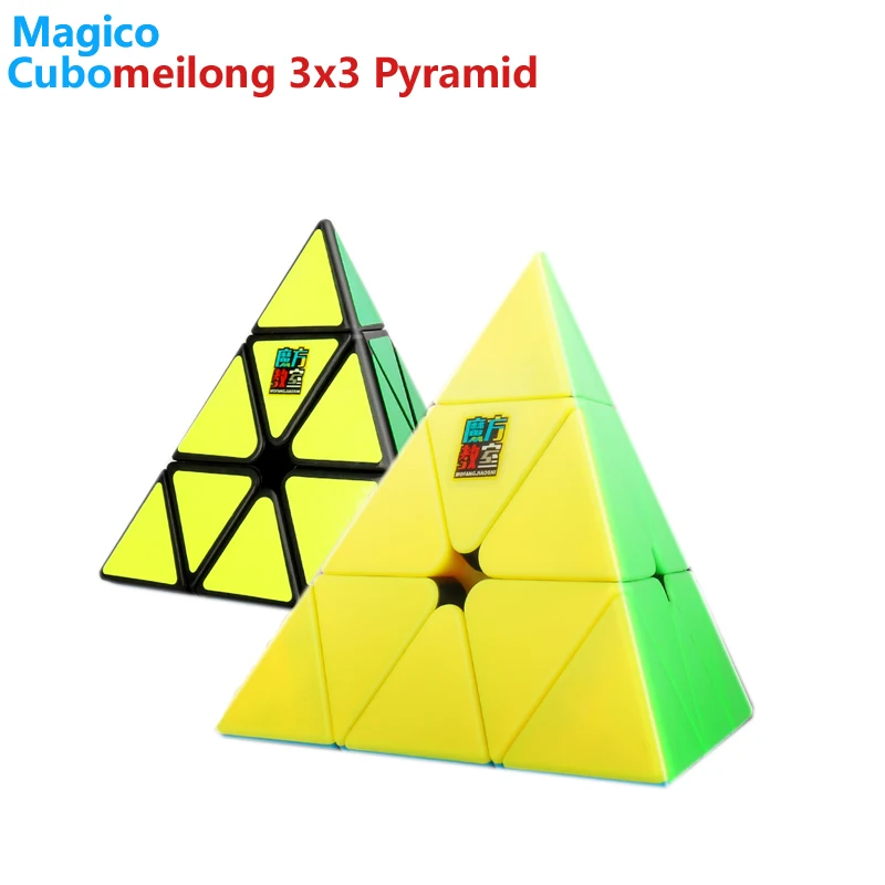 

MoYu 3x3 Cubing Classroom Meilong 3x3x3 Pyramid Stickerless Magic Speed Cube Professional Puzzle Education Toys Kids BlackCubes