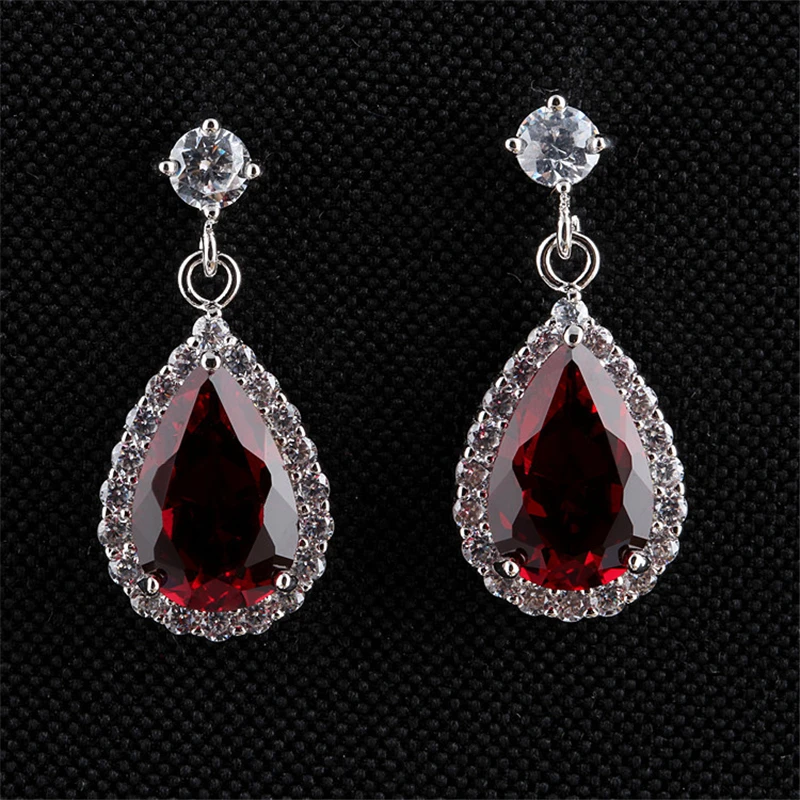 

Серьги-капельки женские из меди и серебра 2020 пробы с фианитом