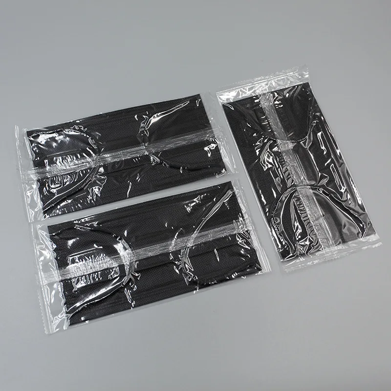 

10/50/100pcs Disposable Adult Mask 3-layer Non-woven Meltblown Mask Independent Packaging Individually Black Face Mouth Masks