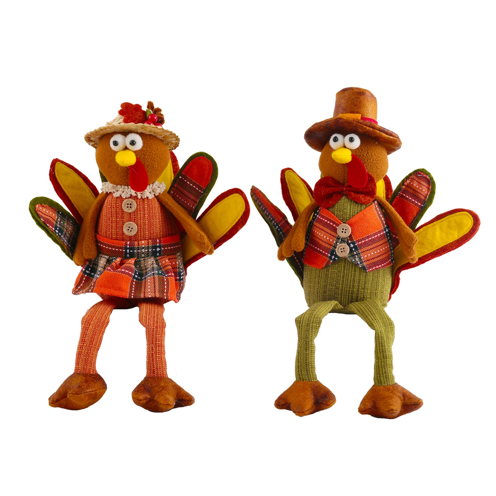 

Thanksgiving Turkey Decoration Plush Turkey Doll Handmade Fall Harvest Doll Ornaments Thanksgiving Autumn Gift Realistic