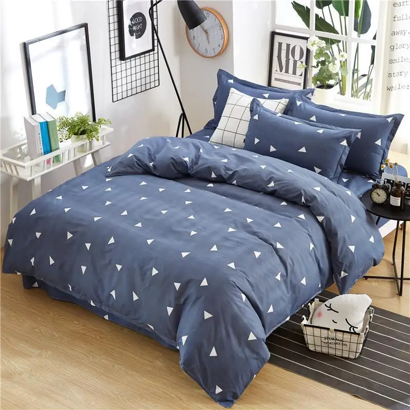 58 домашний текстиль сердце фиолетовый пододеяльник узор простыня наволочка для