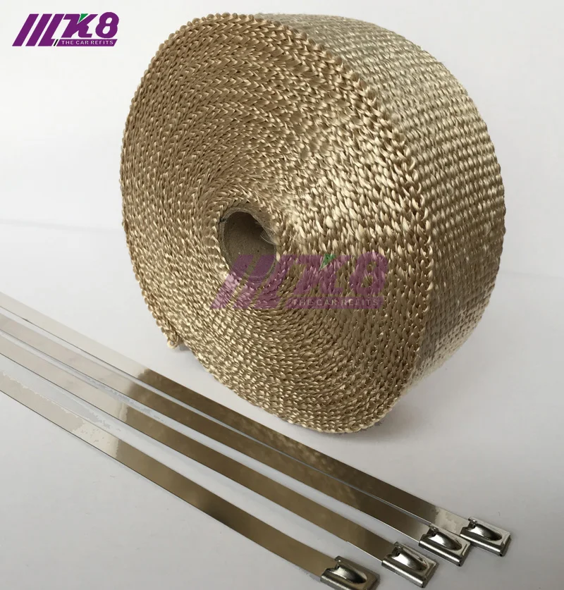 Автомобильный мотоцикл 10 м Выхлопная Передняя труба анти Горячая обертка