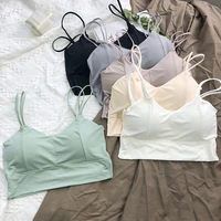 tank tops camisole crop summer seamless solid color sexy wireless backless candy color top bras tops bra womens clothes