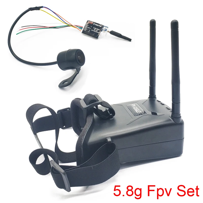 5 8G 48CH VR005 2 7 дюймов 960*240 FPV очки с передатчиком Lancher 200 МВт и камерой бабочкой Fpv для