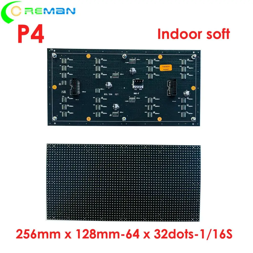 Недорогой P4 diy светодиодный дисплей гибкая складная мягкая Светодиодная панель