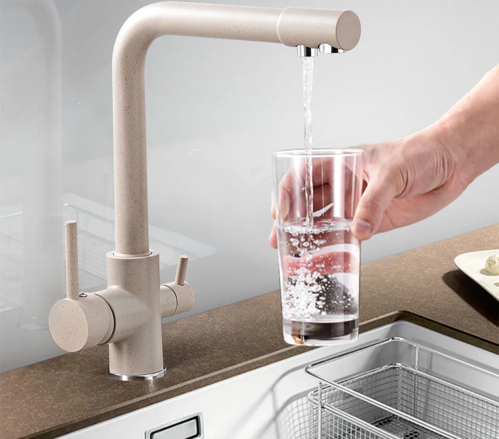 

Кухонный смеситель с питьевым краном, кран с поворотом 360 градусов, фильтрованная питьевая вода, крепление на раковине