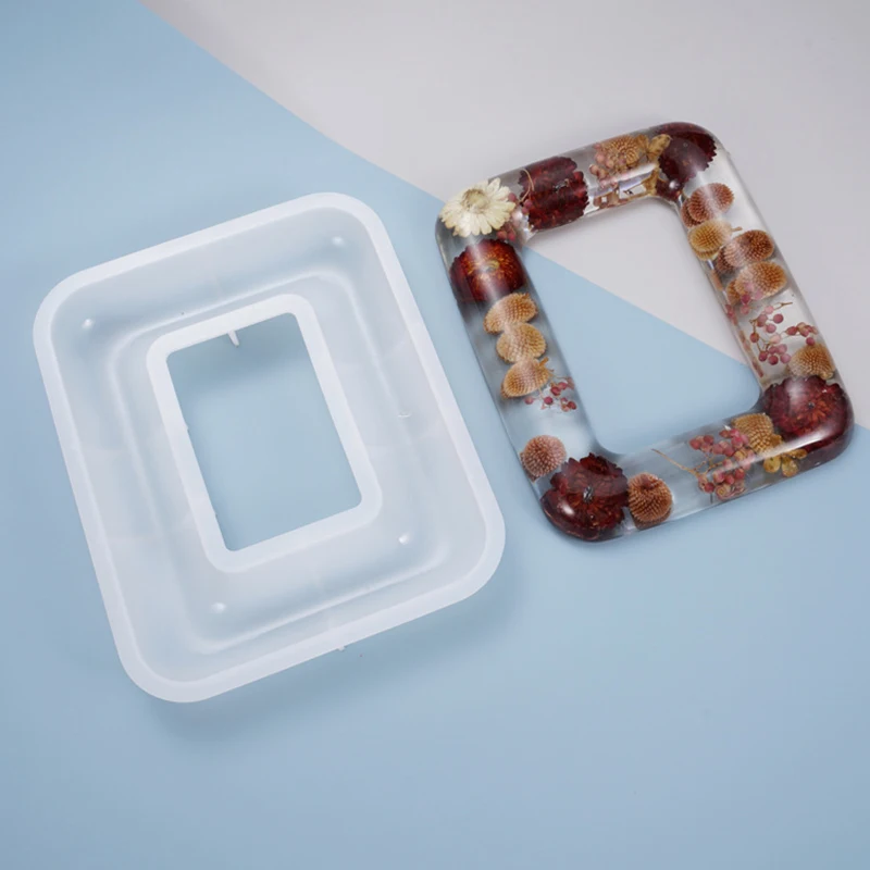 DIY кристальная эпоксидная форма фоторамка качели украшение стола округленная