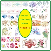 flower landscaping washi paper tape cherry blossom garden building washi tape for diy decoration