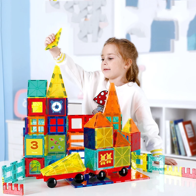 

Магнитные строительные блоки, конструктор, игры, магнитная игрушка, модель, развивающие игрушки для детей, подарки на день рождения