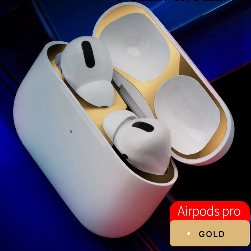 Металлический чехол для Airpods Pro пылезащитная наклейка Apple Air Pods 3 защитная