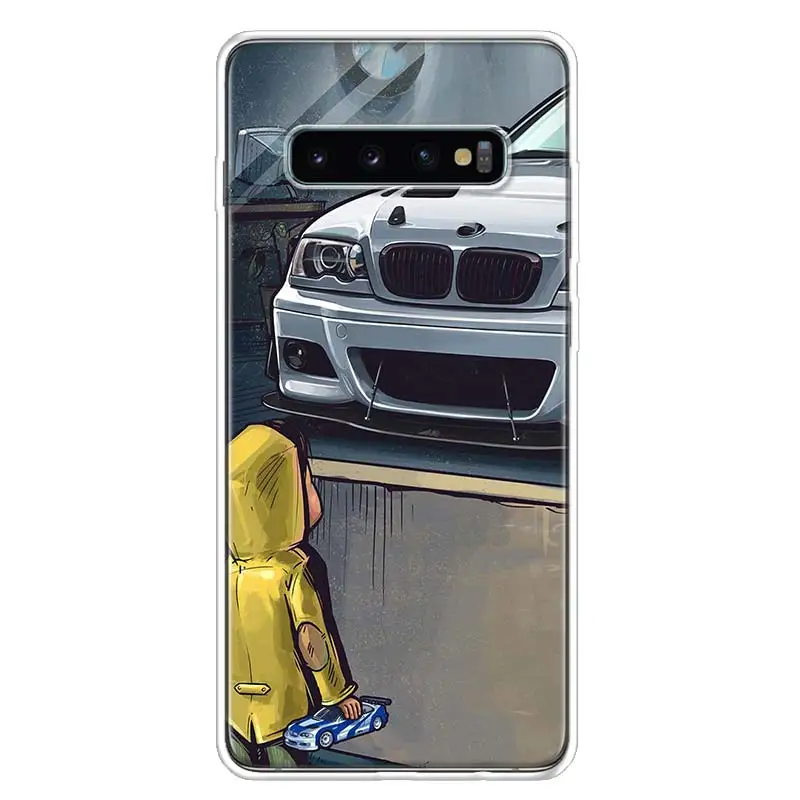 Boy See Sports Car Jdm Drift Phone Case For Samsung Galaxy S10 S21 S20 FE S22 S23 Ultra S10E S9 S8 Plus S7 Edge + Coque Back Cov