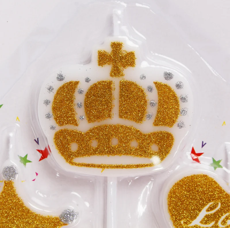 Новинка свечи на день рождения для мальчиков и девочек корона любовь звезда без