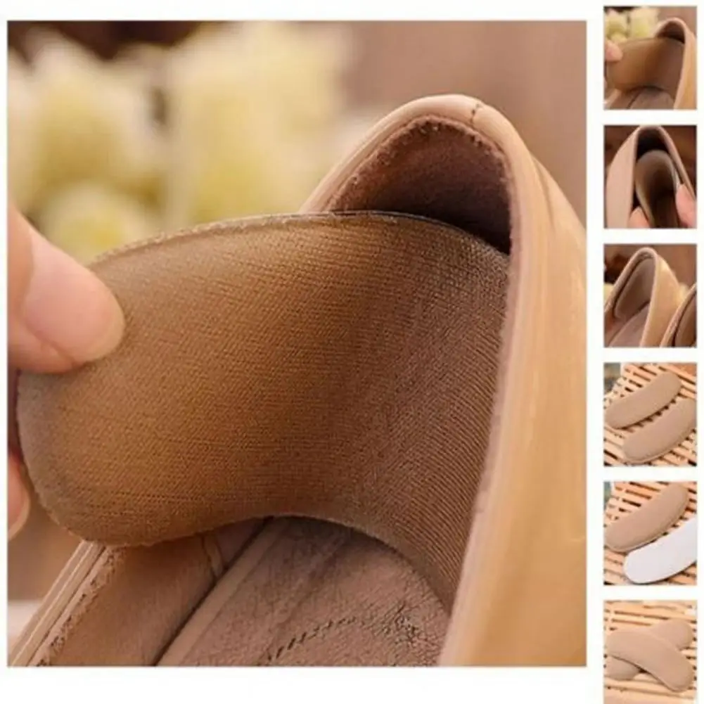 

5 Pairs Fabric Sticky Back Heel Shoe Sponge Cushion Insole Pad Liners