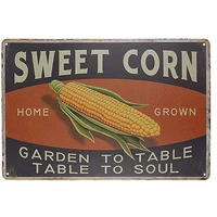 tisoso sweet corn retro vintage metal tin sign home bar kitchen farmhouse home decor signs gifts size 8 x 12