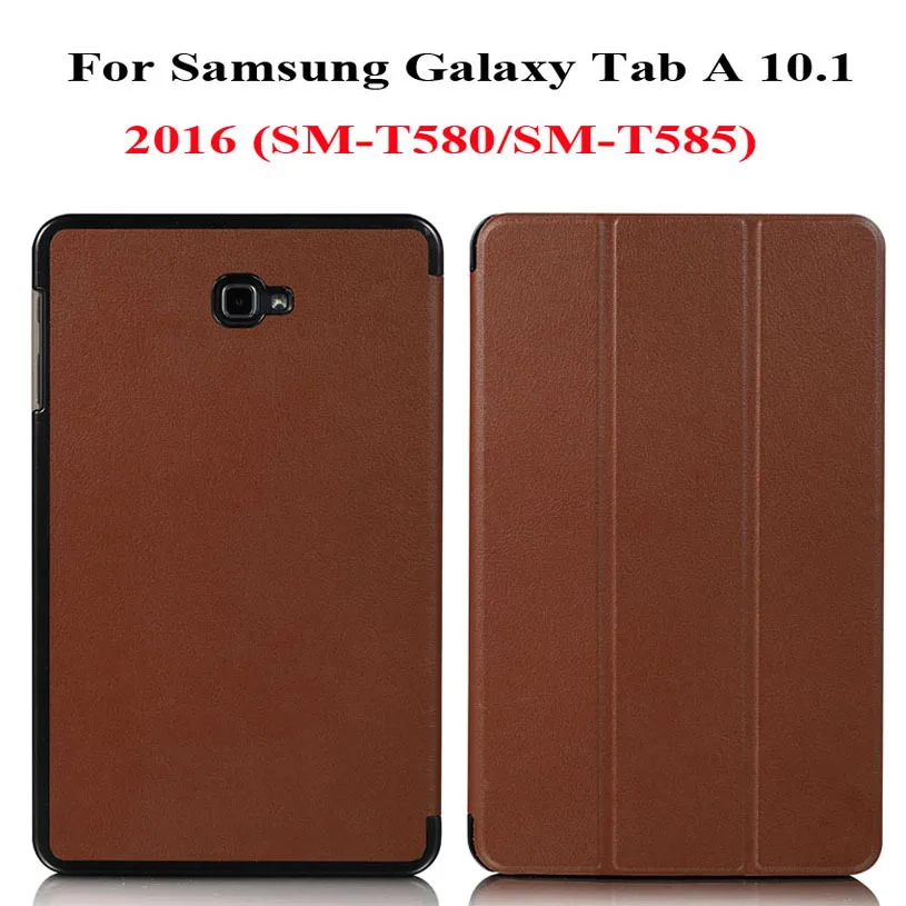 2016 Brown Ультратонкий чехол для samsung Tab A 10,1 T580 T585 T510 T515 чехол для планшета для samsung Galaxy Tab A 10,1 чехол - Цвет: 2016 Brown