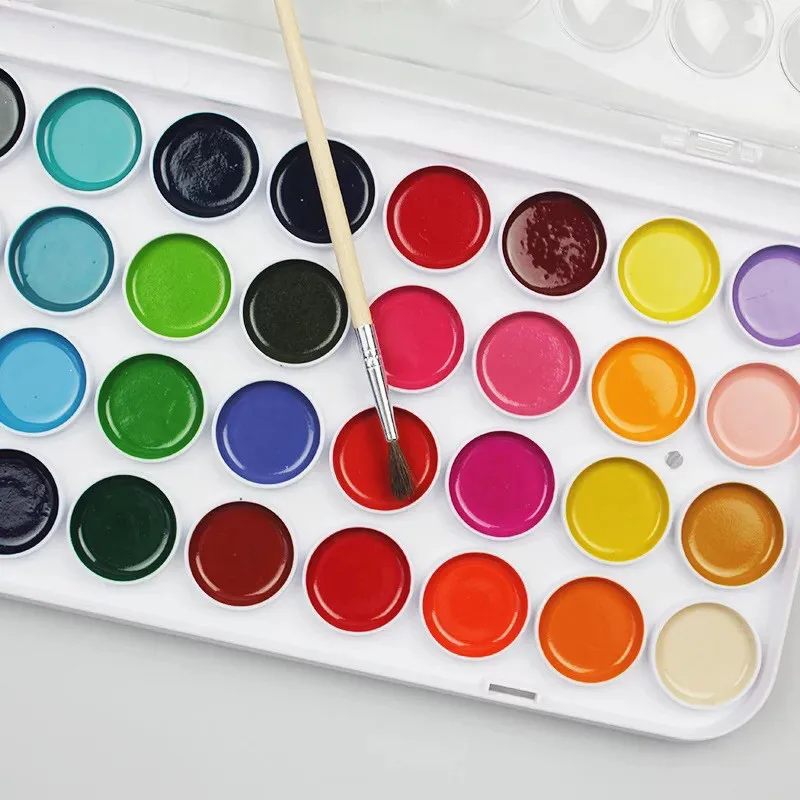 Цветные канцелярские товары твердые акварельные краски в наборе Набор цветных