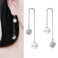 new fashion temperament earrings versatile personality earrings for woman love cube simple ear wire popular accessories
